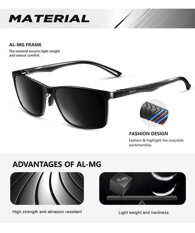 Luxury Al-Mg Metal UV400 Protection Fishing Driving Golf (A56)