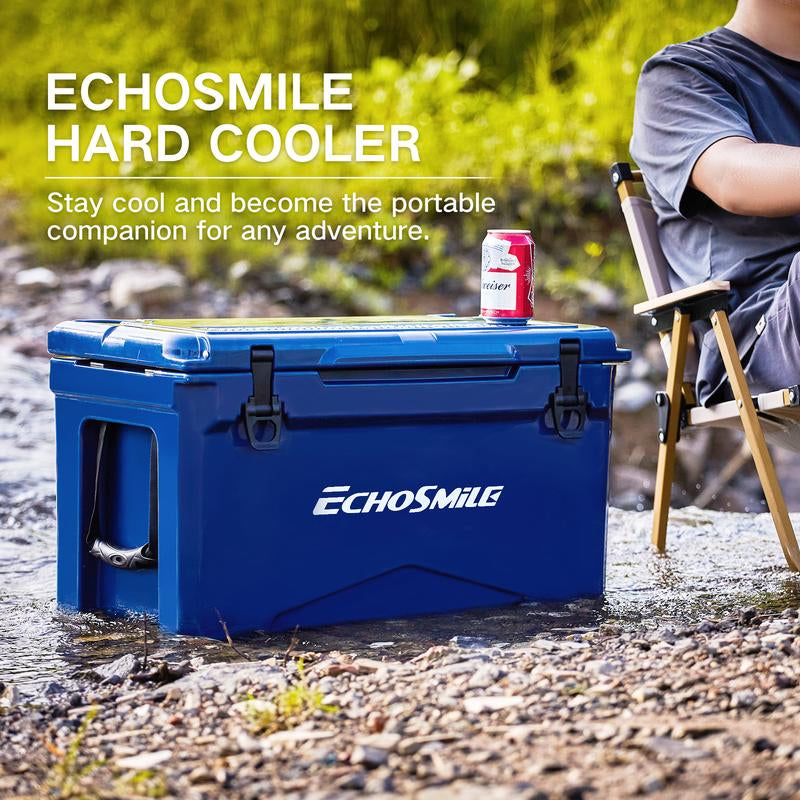 Echosmile 30/35/40 Quart Rotomolded Cooler, 5 Days Protale Ice Cooler, Ice Chest Suit for BBQ, Camping, Pincnic, and Other Outdoor Activities